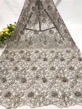 

High class wedding/party African net cloth French mesh lace fabric for sewing dress PDN817(5yards/lot) multi color