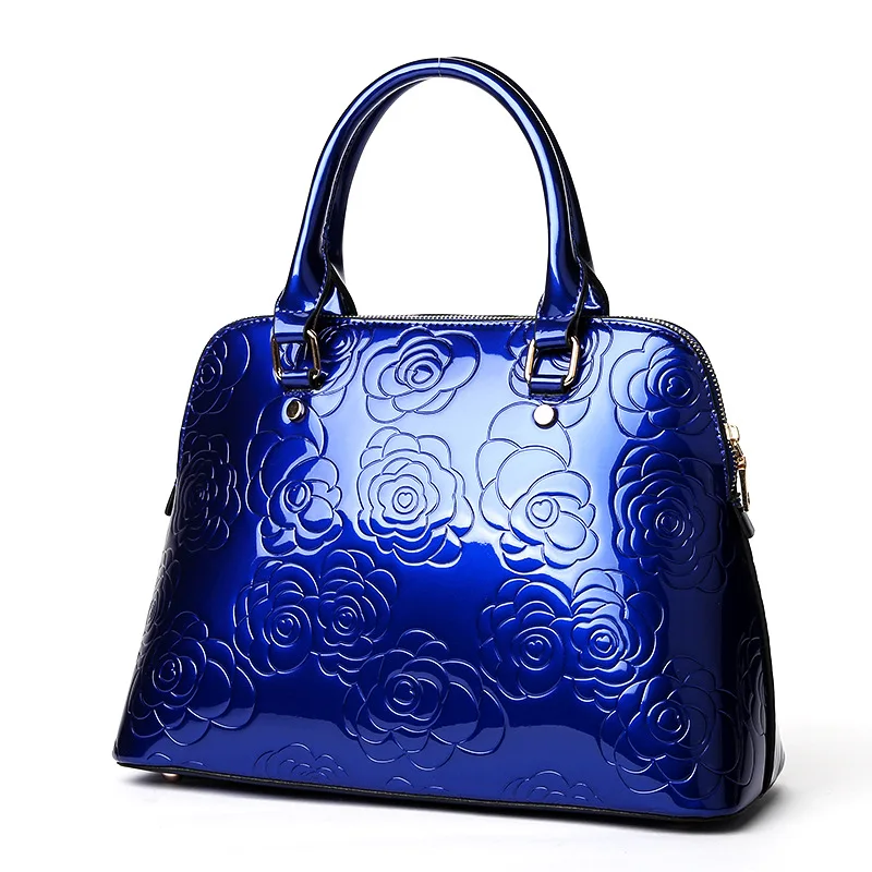 

2017 New Style Fashion Patent Leather Handbag Shell Different Size Bags Three-piece Set Lady Bag Shoulder Oblique Bag
