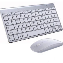 2,4G Беспроводная клавиатура и мышь Мини мультимедийная клавиатура мышь комбо набор для ноутбука Mac Настольный ПК ТВ офисные принадлежности