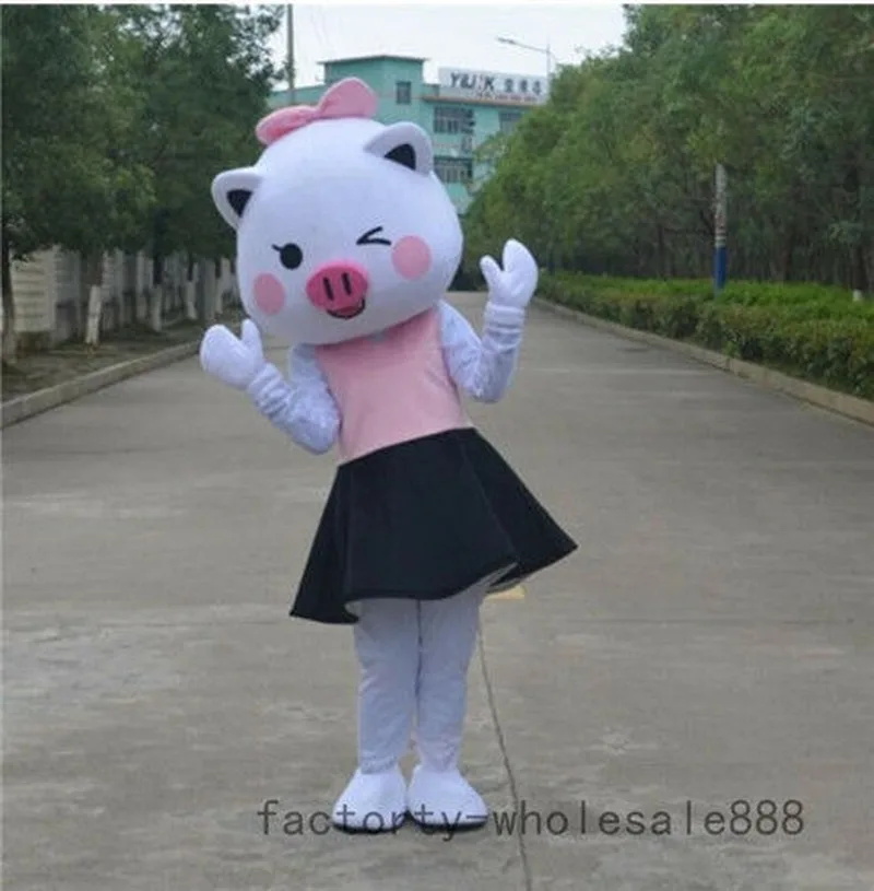 Adult Cosplay Lovely Pig Year Mascot Costume Halloween Party Game Dress Outfit Birthday Cartoon Character Gift | Тематическая