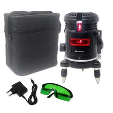 Лазерный нивелир Ketotek с функцией наклона, инструменты для наружного выравнивания, 5 линий, 6 точек, 360, поворотный, самонивелирующийся, 635 нм, красный, горизонтальный, вертикальный