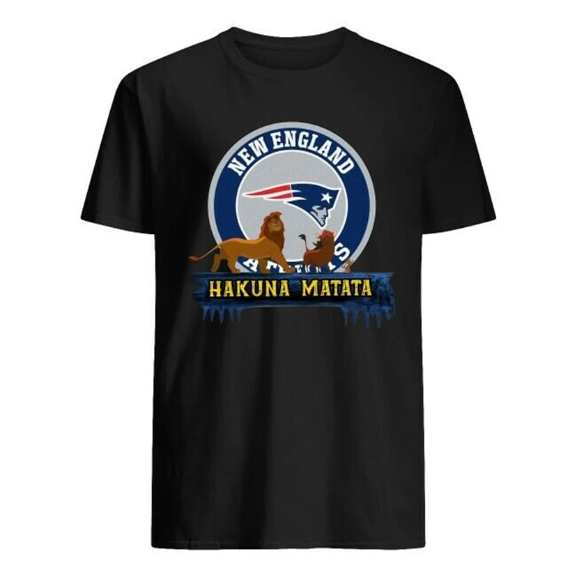 

Patriots New England Simba Timon And Pumbaa Hakuna Matata Shirt Custom Print Tee Shirt