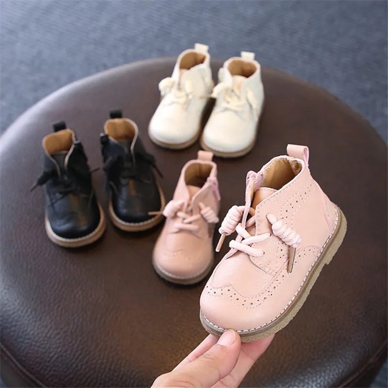 DIMI/ г. Весенне-осенние ботинки для малышей удобные кожаные туфли для малышей обувь для младенцев с мягкой подошвой ботинки для маленьких девочек и мальчиков 0-3 лет