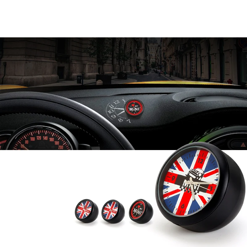 

Car Styling Car Clock UK Flag Union Jack Dashboard Decor Accessories For Mini Cooper R56 R55 R57 R58 R59 R60 R61 F54 F55 F56 F60