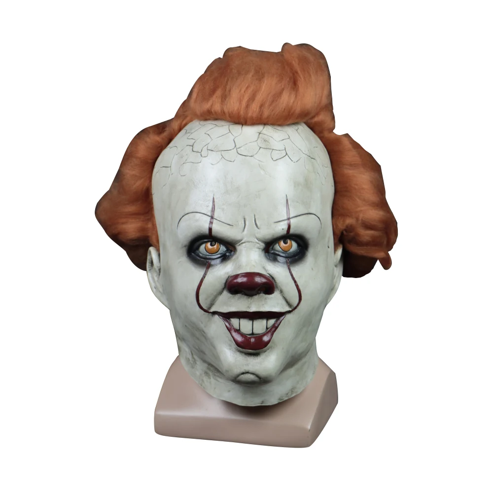 Новая светодиодная маска Pennywise латекс Stephen King It 2 шутливые маски шлем Хэллоуин вечерние страшные бутафорские аксессуары 3 типа