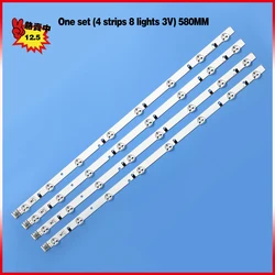 100% NEW 4 PCS/Lot 8LEDs 580mm LED backlight stirp for UE32EH4000W D1GE-320SC0-R3 BN96-24145A 32H-3535LED-32EA 1