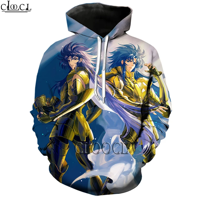Толстовки CLOOCL с 3D принтом Рыцари Зодиака популярные аниме худи Saint Seiya