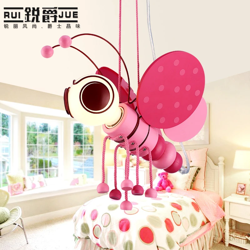 

Led Room Cartoon Character Children Room Small Pendant Garden Girl Master Bedroom Bed Mediterranean Princess hanging lamp