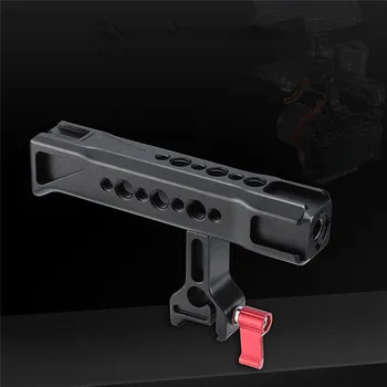 

Camera Cage Slide Handle with 1/4 and 3/8 thread Cold Shoe Mount for Universal Camera Cage Sliding Metal Kit Handle Adapter