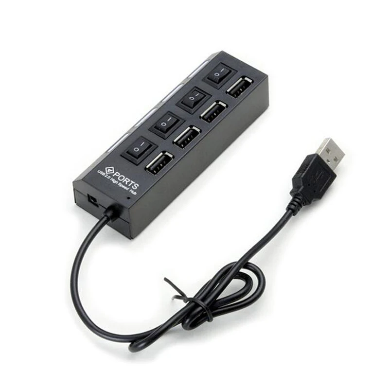 

USB2.0 Hub Multi USB Port 4/7 Ports Hub 2.0 USB High Speed Hab With on/off Switch USB Splitter For PC Computer Accessories