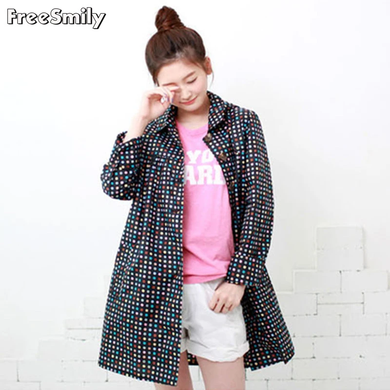 Japanese Colorful Polka Dot Raincoat Ladies Cute Poncho Fashion Polka
