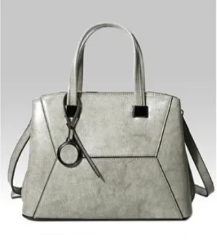 gray Женские сумки из натуральной кожи Корейская стильная дамская сумка taschen Женская - Цвет: gray