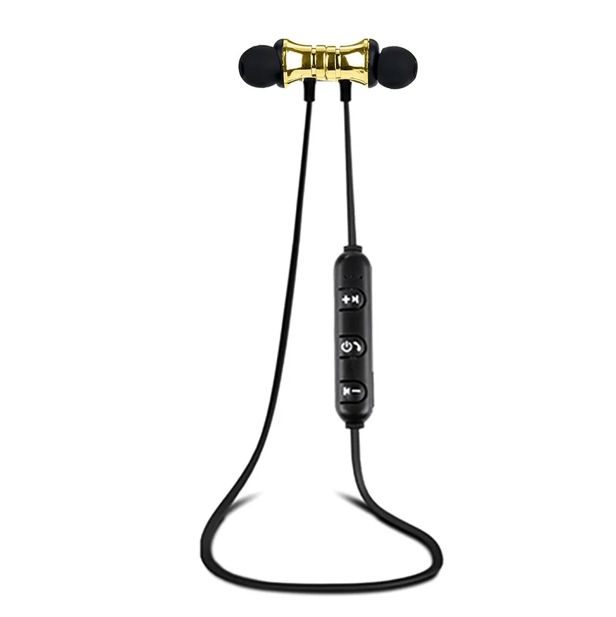 Gold ROVTOP магнитные музыкальные Bluetooth наушники XT11 спортивные беговые беспроводные Bluetooth наушники с микрофоном для iPhone 8X7 Xiaomi huawei - Цвет: Gold