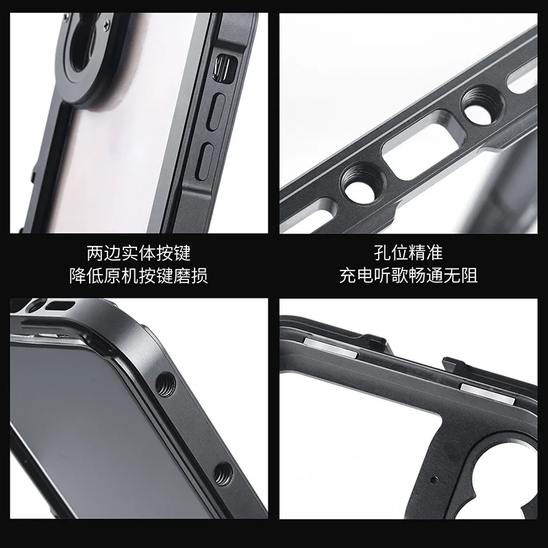 Ulanzi металлический бампер чехол для телефона рамка для iPhone X/XS/MAX w микрофон Холодный башмак крепление 17 мм объектив адаптер для объектива момент