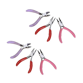 

2x 3pcs/set Mini Plier Jewelry Beads Making Line Chain Cutter Handcraft Tool