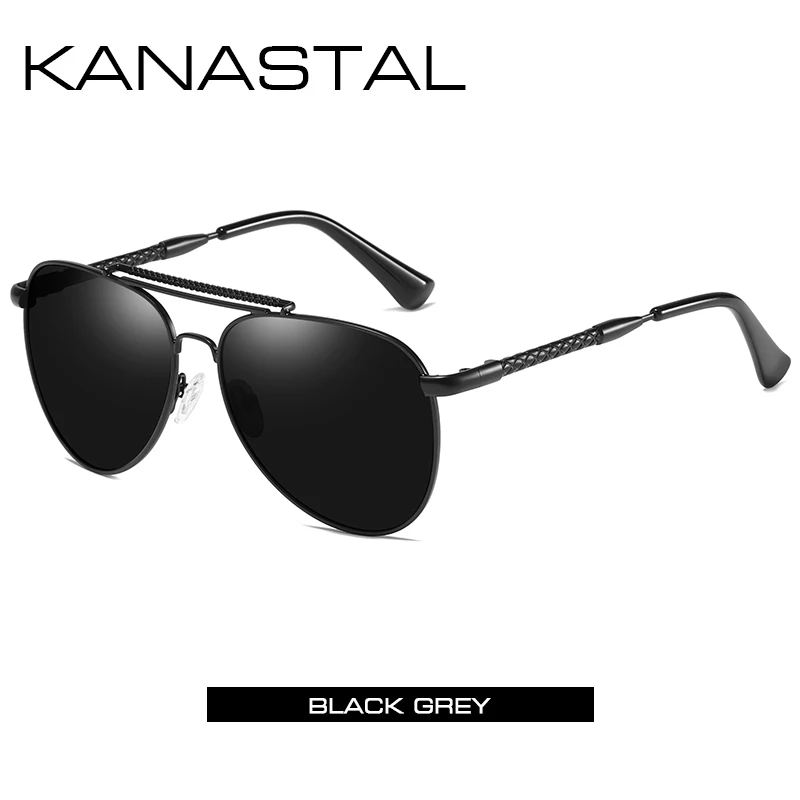 Зеркальные поляризованные солнцезащитные очки для мужчин для вождения солнцезащитные очки авиаторы женские высококачественные солнцезащитные очки роскошный дизайн затемняющие очки - Цвет линз: black grey