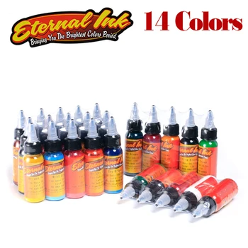 

Conjunto de 14 unids/lote de tinta para tatuaje Microblading, pigmento permanente para maquillaje, tinta de 30ml para pintura de