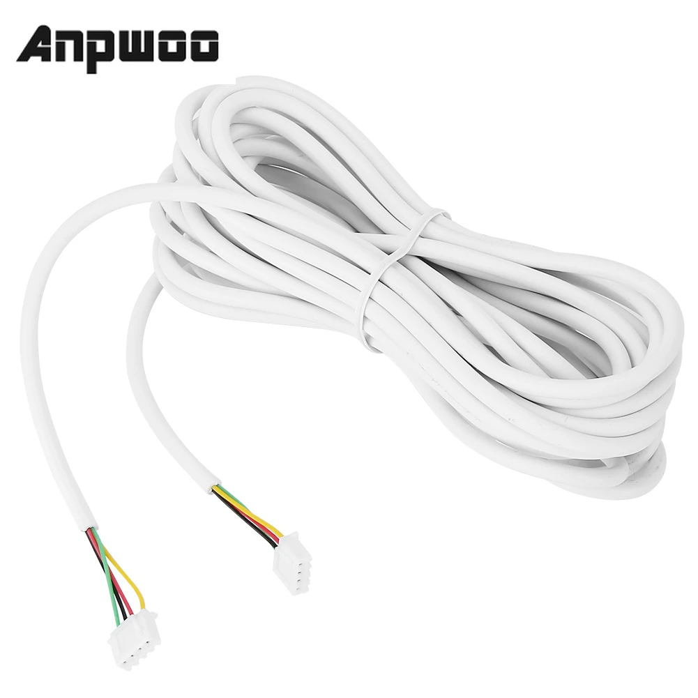ANPWOO 4 х ядерный Медь 20 м круглый гибкий кабель для видео телефон двери внутренной