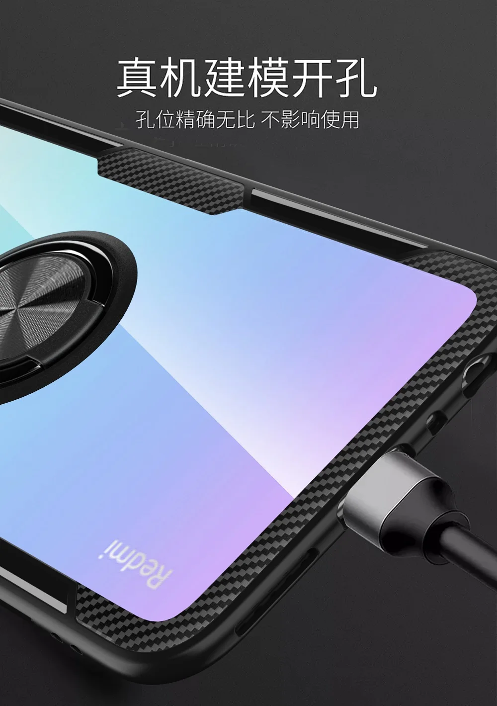 Чехол для Xiaomi Redmi Note 8T с кольцом и подставкой, прозрачный защитный чехол на магните для Xiaomi Redmi 8 Note 8 Pro, чехол
