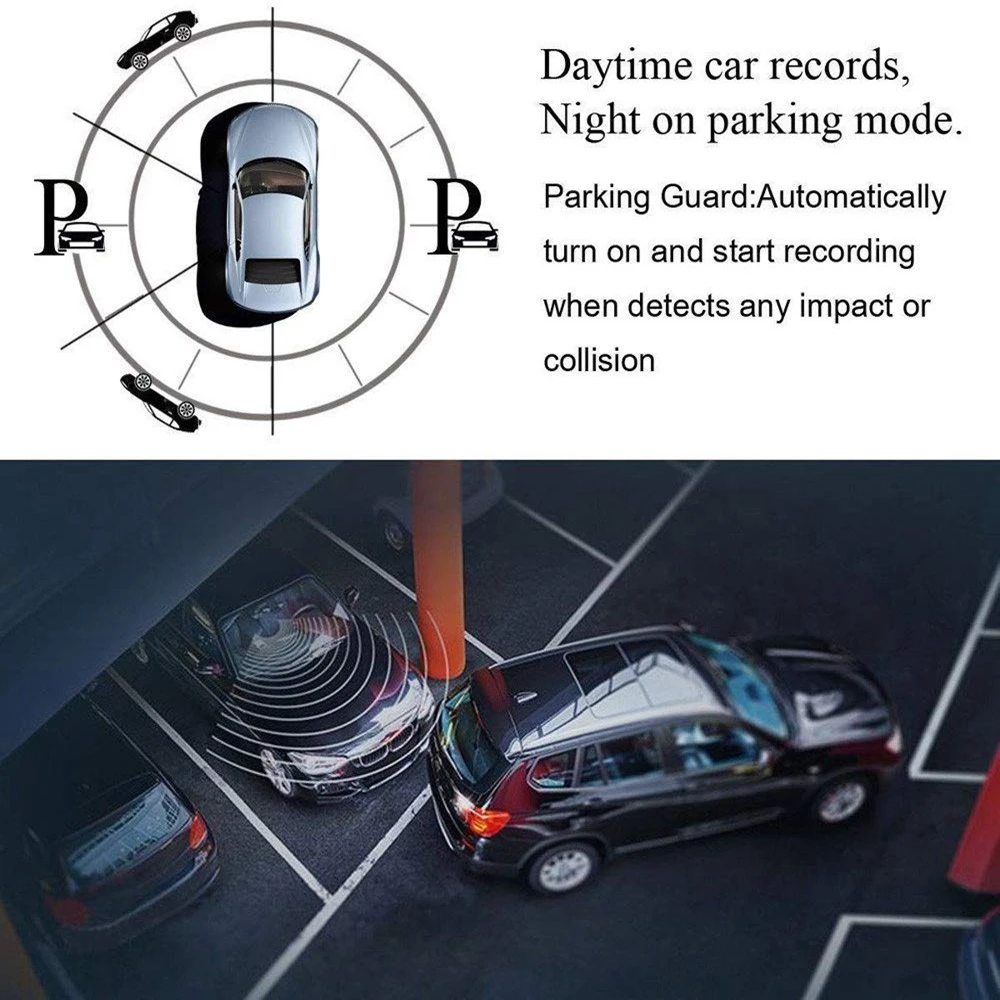 Dual Lens Car DVR Vehicle Camera Full HD 1080P 4