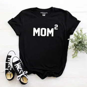 

Harajuku Mom2 Shirt Mothers Day Gift Idea Top Mommy Mama T Shirt Tee Ladies Women Present Baby Shower Gift Pregnancy Announcemen