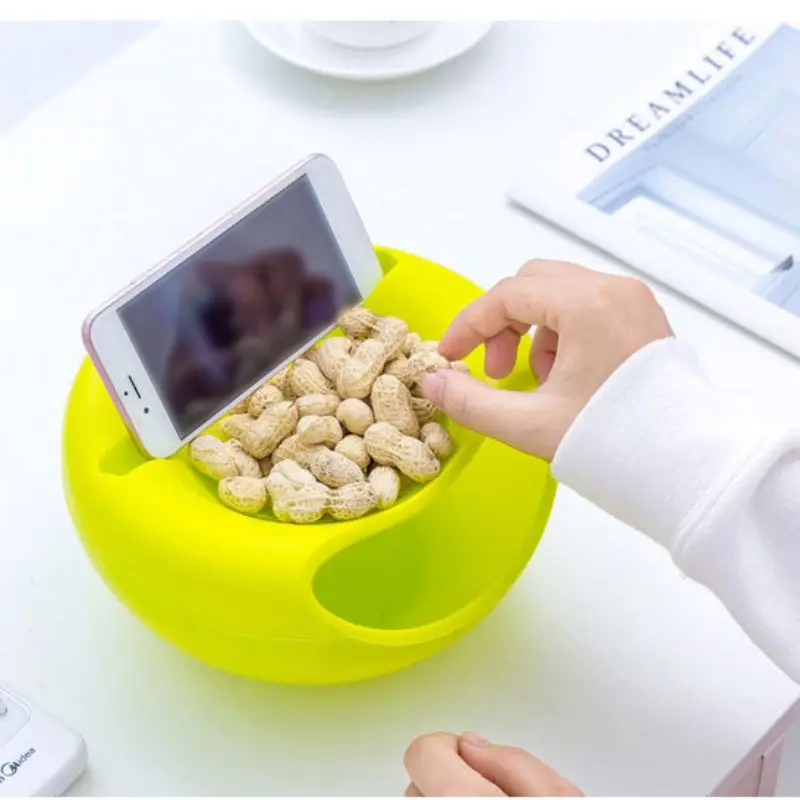 Креативный поднос для закусок, двухслойные дыни, тарелки для семечек, пластиковые семена дыни, коробка для конфет, тарелки для сухофруктов