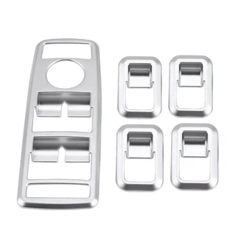 

5pcs Window panel trim Set Interior Car Auto Decal Decoration Silver New