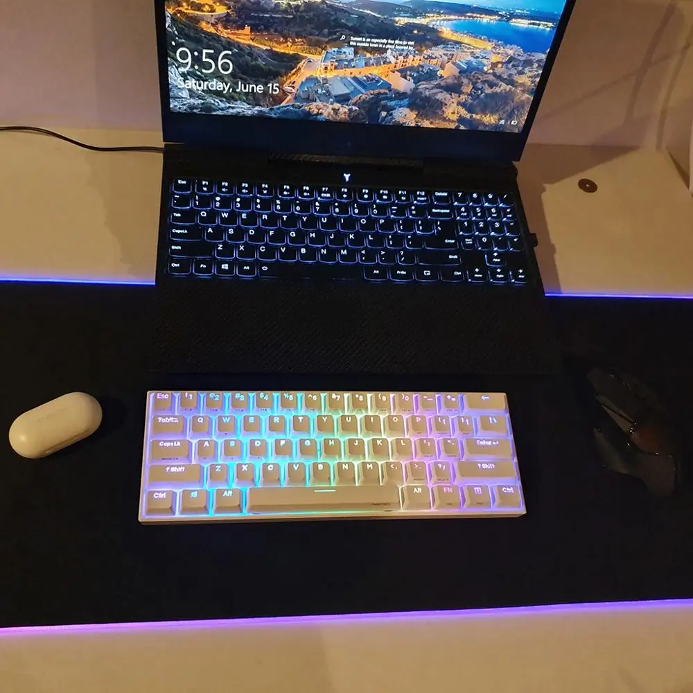60% механическая клавиатура Bluetooth 4 0 Type C RGB 61 клавиша Kailh Box Switch|Клавиатуры| |