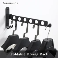 Waterproof Aluminum Multifunction Retractable Wall Mount Hanger Folding Clothes Hangers Clothes Towel Rack Indoor Space Saving 1