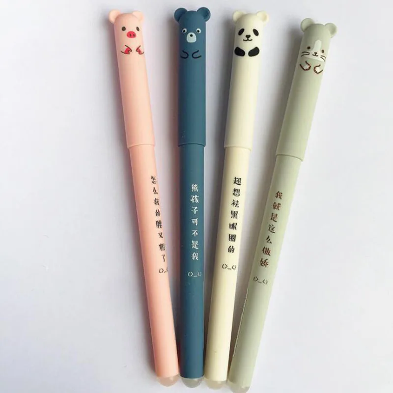 

Cute Cartoon Panda Pink Mouse Blue Erasable Pen Gel Ink Pen School Office Supplies Stationery Stationery School Stationery 4pc