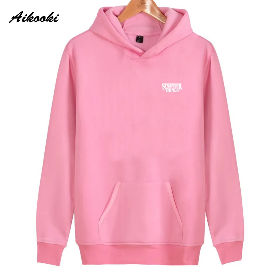 pink Странные вещи толстовки для женщин и мужчин Aikooki Новая мода розовый Harajuku хлопок женские худи и толстовки странные вещи пальто - Цвет: pink