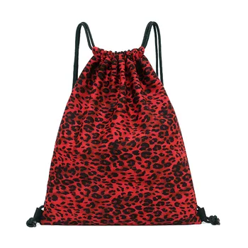 

Wholesale Drawstring Backpack Simplicity Schoolbag Leopord Pattern Drawstring Bag Men and Women Outdoor Travel Storage Bag Gym B