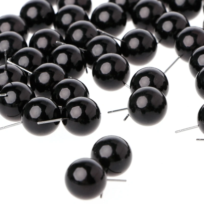 100Pcs Glass Eyes 4 To 14mm Needle Felting Kit Black Beans Puppet Doll Craft | Игрушки и хобби