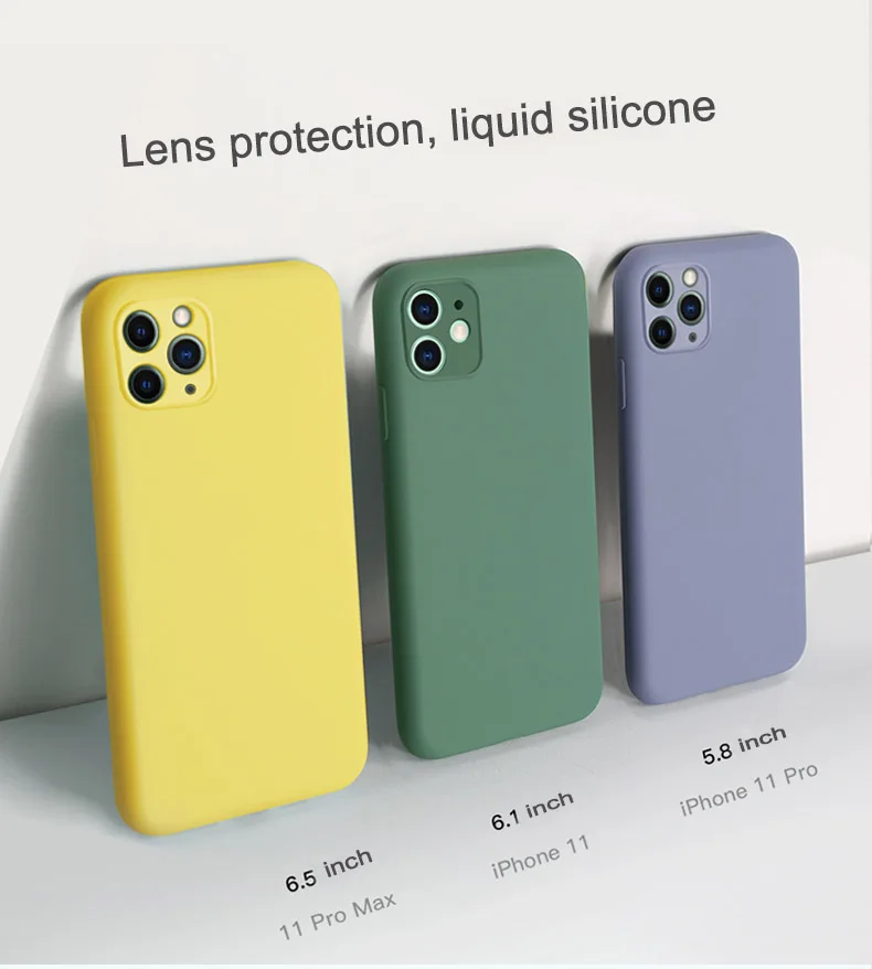 Матовый жидкий силиконовый чехол для iPhone 11 Pro Max Защитная мягкая задняя крышка