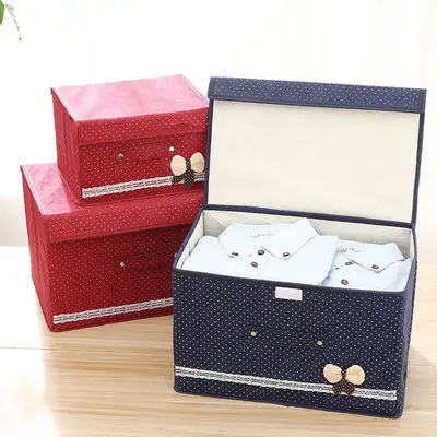 

Foldable Desktop Storage Box Small Object Finishing Basket Wave Point Sundries Stationery Underwear Cosmetic Sock Organizer Case