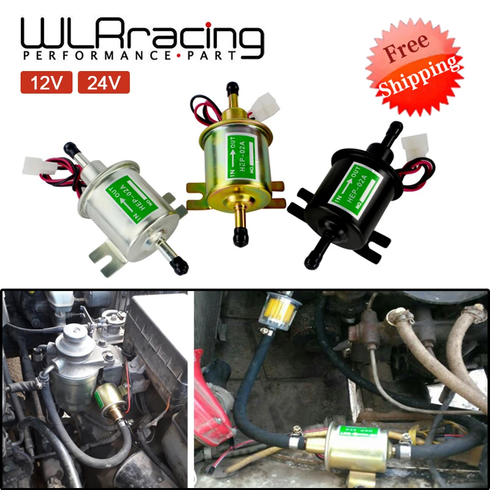 Najtaniej 12V 24V elektryczna pompa paliwa niskie ciśnienie Bolt Fixing Wire Diesel benzyna HEP 02A dla samochodów gaźnik motocykl ATV