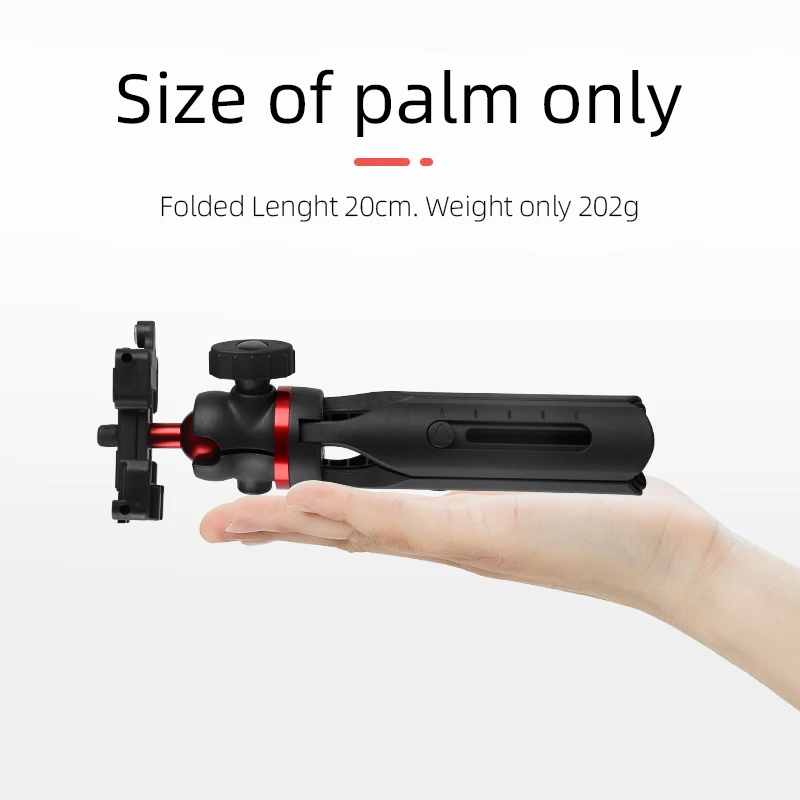 

GIZOMOS GM2 2 in1 Mini Tripod Table Top Stand and Phone Mount Compact Travel Tripod for DSLR Camera GoPro Phone Selfie Stick