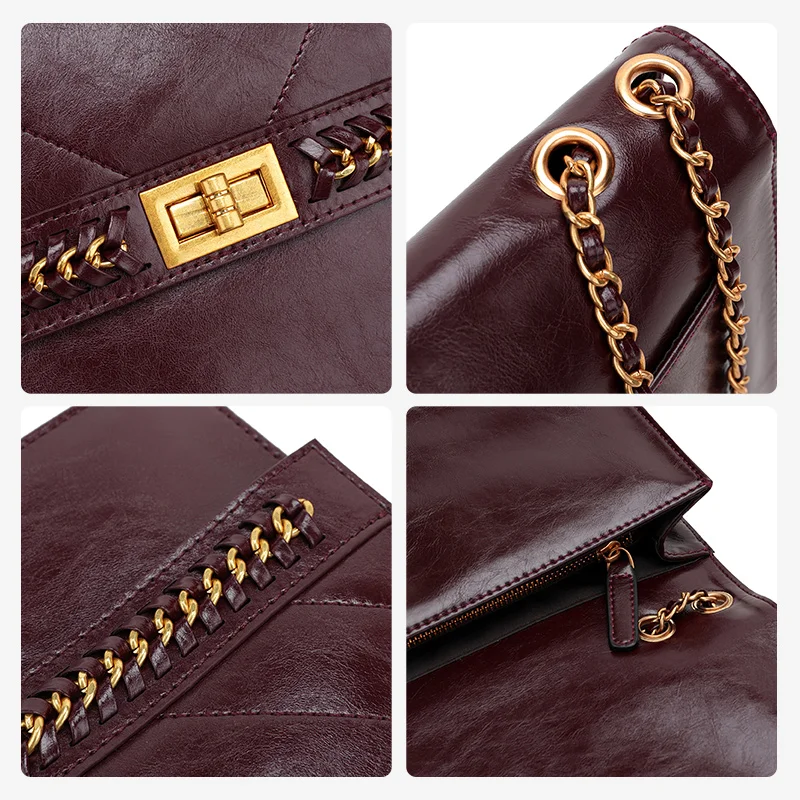 LAFESTIN Новая модная женская сумка с цепочкой, простая вместительная сумка через плечо
