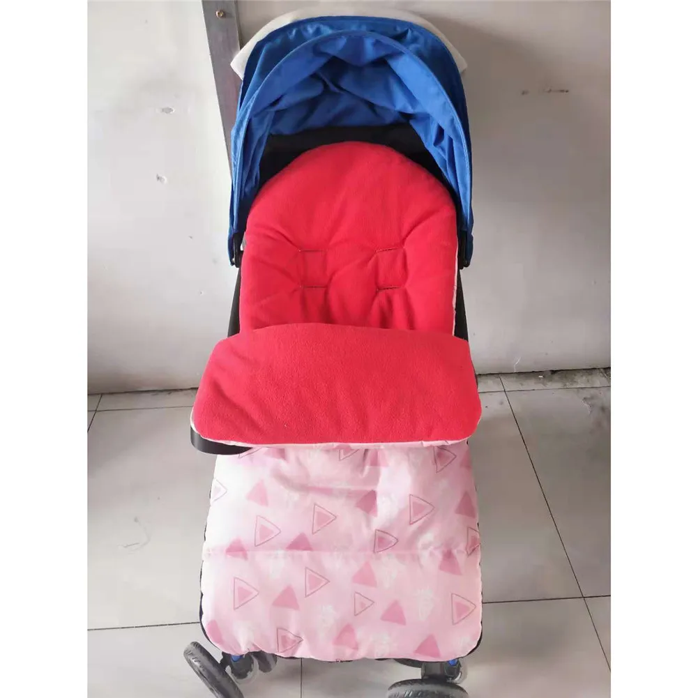 Детский спальный мешок, зимний теплый водонепроницаемый мешок для младенцев, детский конверт для коляски, спальные мешки, утолщенный спальный мешок на флисовой подкладке - Цвет: Синий