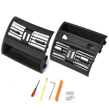 Автомобильная задняя центральная консоль кондиционера AC Vent Outlet решетка крышка для BMW 5 серии F18 F11 F10 64229172167 с инструментом