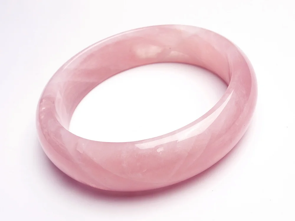 

Natural Rose Quartz Madagascar Pink Gemstone Bangle Love Women Inner Diameter 57mm For Women Female Fashion Jewelry AAAAA