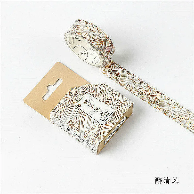 

1PCS Gorgeous Washi Tape Paper Planner Masking Tape Adhesive Tapes Creative Color Stickers Decorative Stationery Tapes