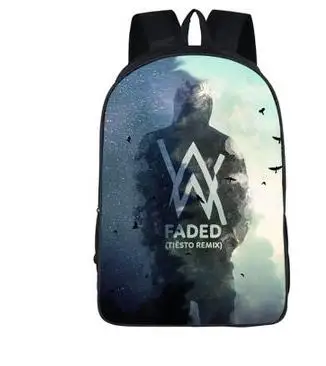 Alan Walker DJ школьные сумки для женщин и мужчин повседневный рюкзак для ноутбука рюкзак для подростков девочек и мальчиков повседневный рюкзак дорожные сумки - Цвет: as pictures