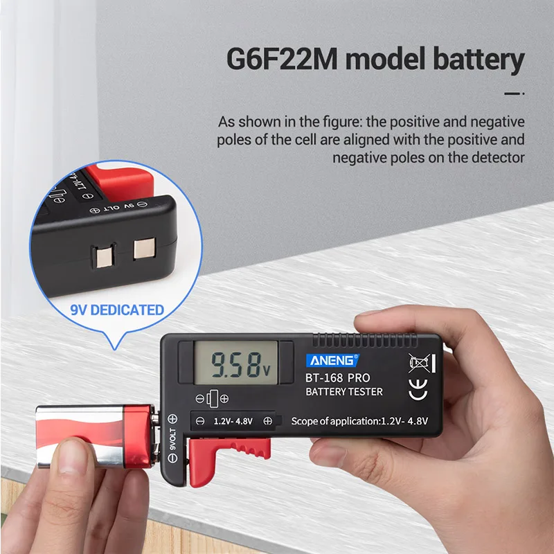 BT-168 Battery Capacity Tester BT168D Voltage Checker Battery Voltage Meter Tester for AA/AAA/C/D/9V/1.5V тестер аккумулятора