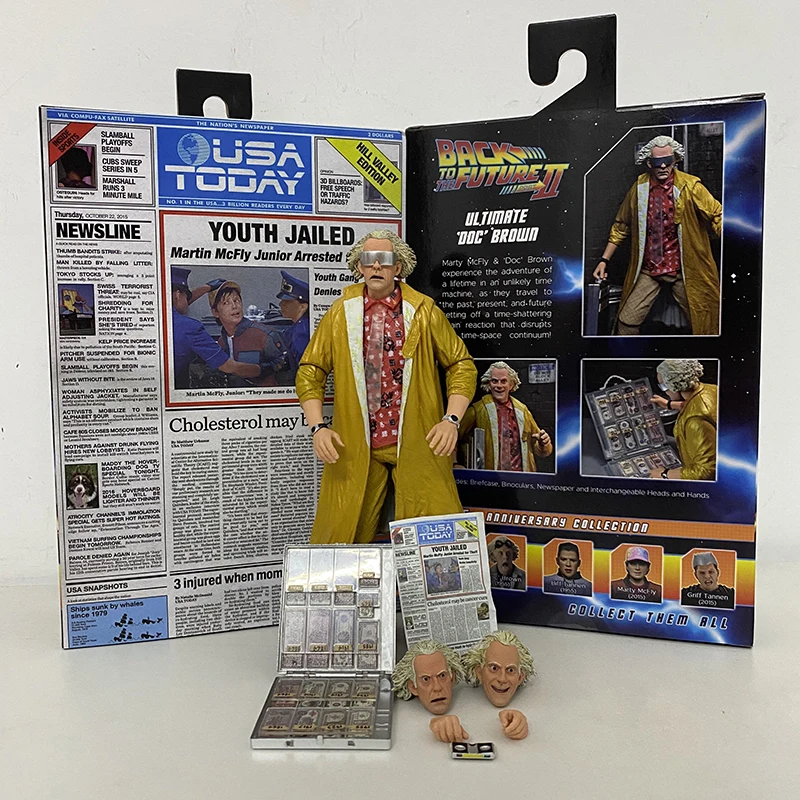 NECA Back To The Future Figure Dr. Doc Brown Biff Tannen Marty McFly Action Figurine Brinquedos Model Toy Doll Christmas Gift | Игрушки и
