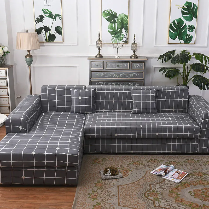 Elastic For Living Room Hot Sale Sofa Cover High Quality Popular 1PC Geometric Couch Cover L Shaped Decoration