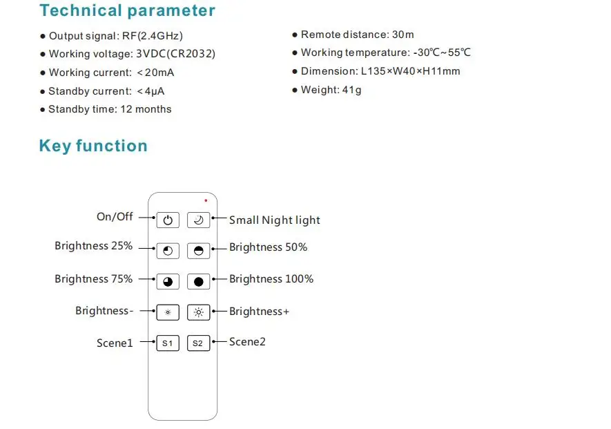 push switch + 2.4g rf 4-zone toque