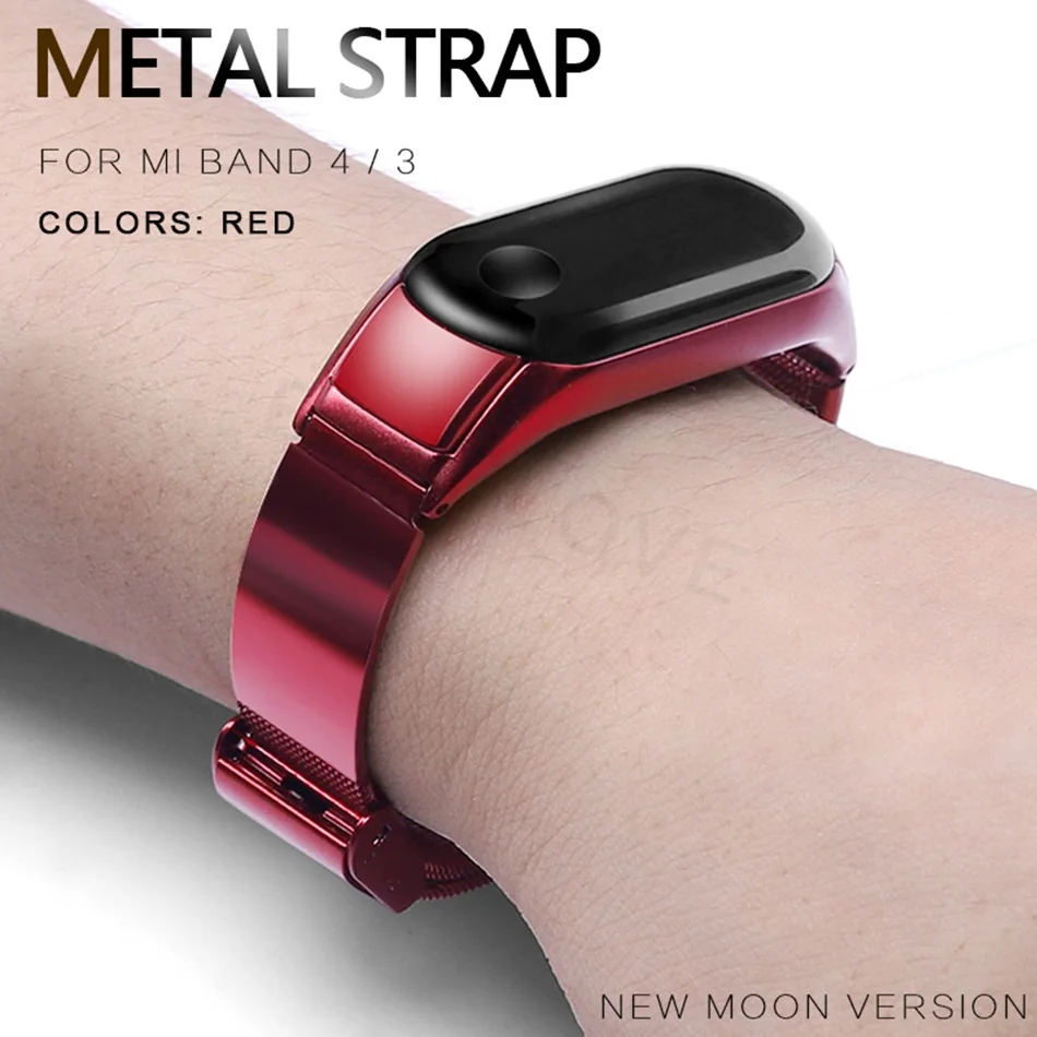 New Moon 021AP Протектор/браслет mi band 3 4 ремешок для Xiaomi mi band 4 3 браслет/ремешок для mi Band 4 3 ремешок металлический/нейлоновый браслет ремень - Цвет: New Moon 021AP