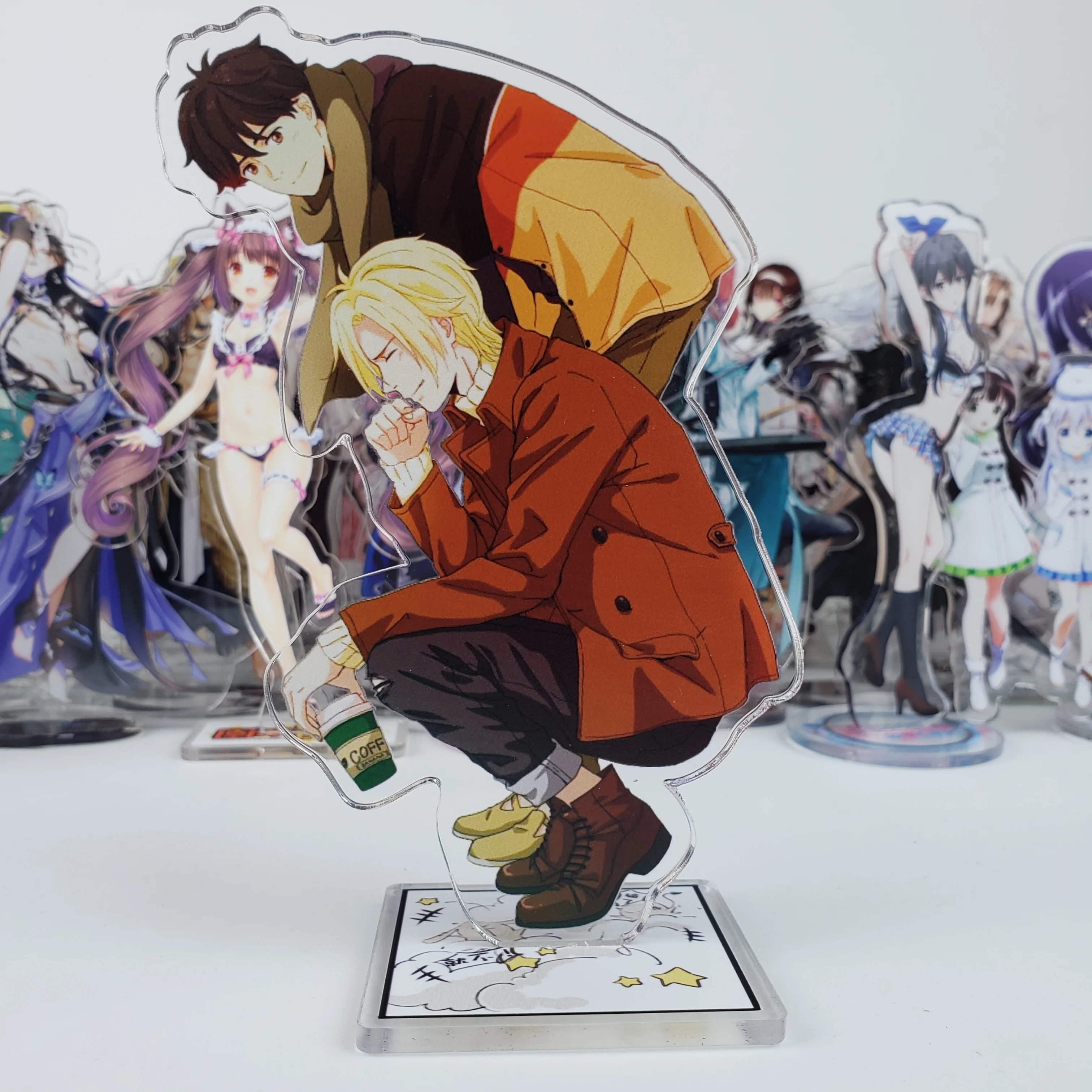 

15CM Anime BANANA FISH Ash Lynx Okumura Eiji Double Side Acrylic Stand Figure Model Plate Base Desk Decor Xmas Gifts Cosplay