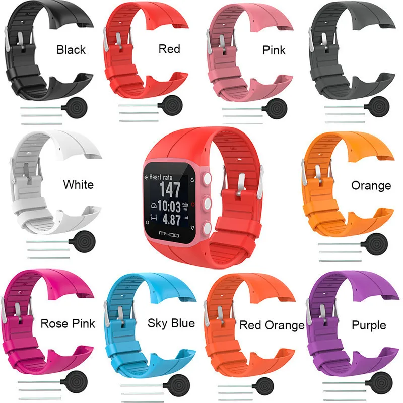 Ремешок силиконовый BEHUA для смарт-часов Polar M400 M430 спортивный сменный Браслет с GPS